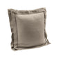Luna - Double Flanged Washed Linen Pillow - Taupe