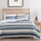 Mystic Stripe - Twin Cotton Gauze Quilt Set (Set of 2) - Navy
