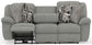 Trifecta - Sofa With 3 Recliners and Drop Down Table
