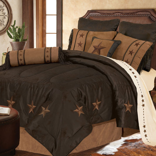 Laredo - Twin Comforter Set (Set of 5) - Chocolate