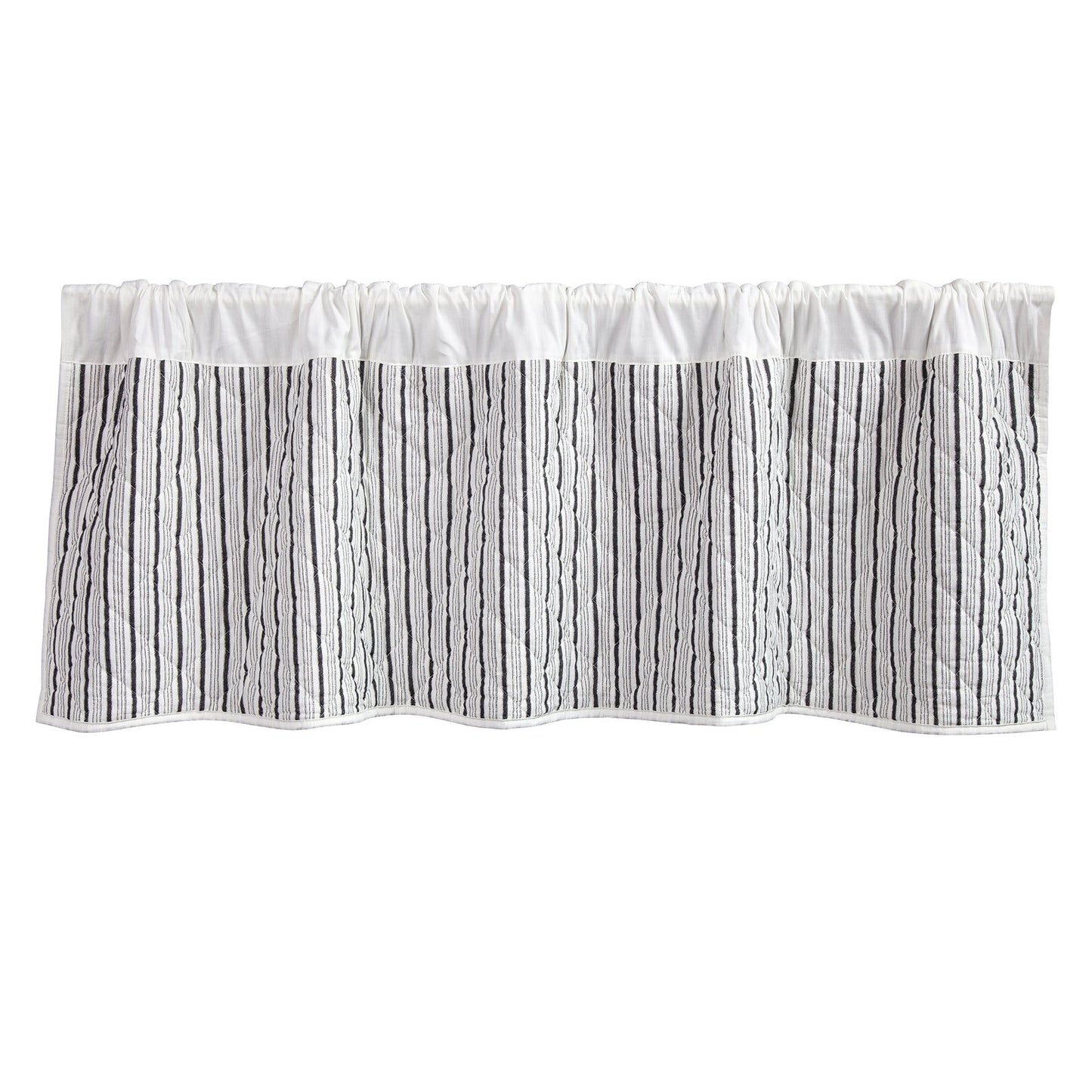 Ranch Life - Quilted Valance - White / Black