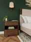 Delia - 2 Drawer Nightstand - Nouveau Walnut