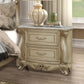 Monique - Nightstand With Marble Top - Champagne