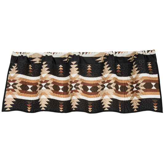 Yosemite - Aztec Patterned Valance - Brown / Tan / White