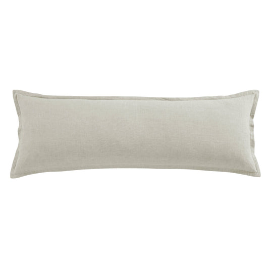 100% French Flax Linen - Long Lumbar Pillow - Natural