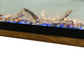 Natural Teca - Console 94" Electric Fireplace Compatible - Brown