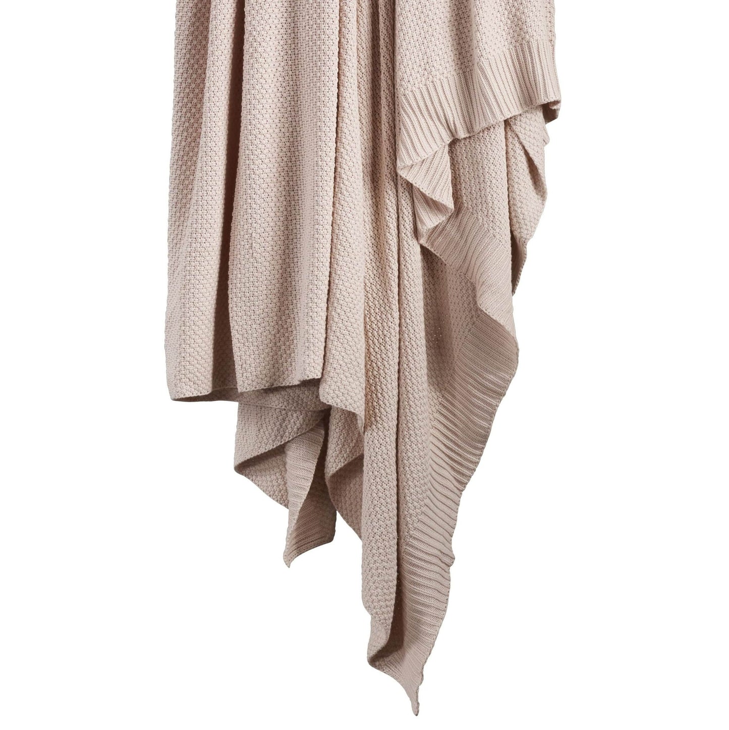 Cotton Knit - Twin Blanket - Blush