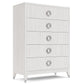 Hepburn - 5 Drawer Chest - White