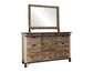 Antique - Dresser With 6 Drawer / 1 Door - Multicolor