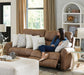 Justine - Lay Flat Reclining Sofa - Burlap
