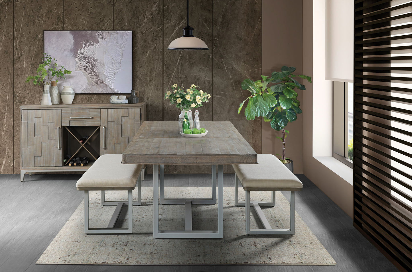 Intrigue - Upholstered Dining Bench - Hazelwood