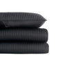 Satin Channel - King Quilt Set (Set of 3) - Black