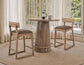 Balam - 24" Upholstered Barstool (Set of 2) - Light Brown / Dark Brown