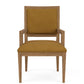 Halbrooke - Upholstered Back Arm Chair (Set of 2) - Light Brown