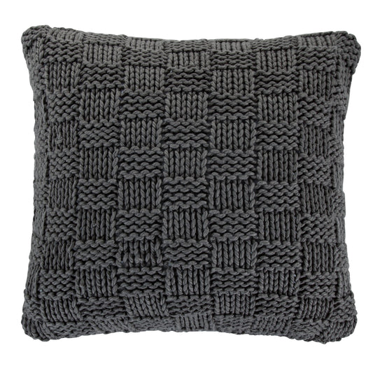 Chess Knit - Euro Pillow - Slate