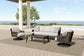 Genova - Patio Sofa With Two Accent Pillows - Gray