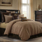 Clifton - King Comforter Set (Set of 3) - Brown / Green / Cream