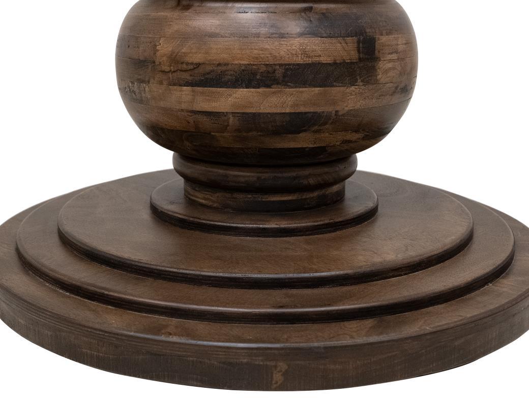 Lumiere - Round Pedestal Table - Brown