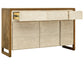 Evoke - 3 Drawer & 3 Door TV Stand/Console - Ivory / Brown