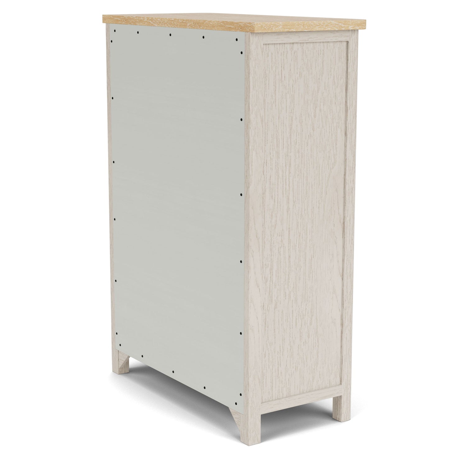 Glenndale - Five Drawer Chest - Aged White / Wheat