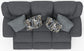 Trifecta - Sofa With 3 Recliners and Drop Down Table