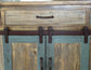 Antique - 2 Drawers Kitchen Island - Multicolor