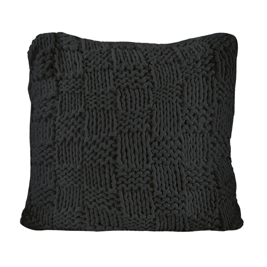 Chess Knit - Euro Pillow - Black