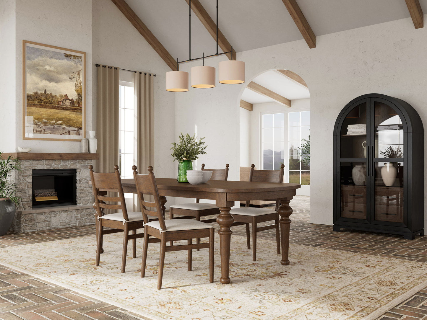 Calhoun - Leg Dining Table - Whiskey Oak