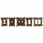 Antler Switch Plate - 5" x 3.5" Antler Single Wall Switch Plate  - Brown