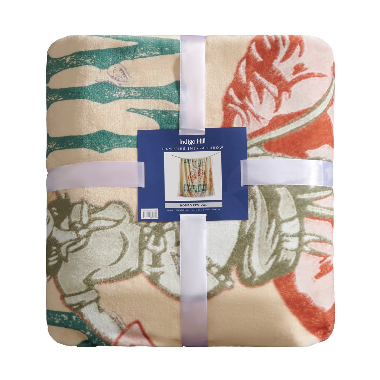 Campfire - Long Live Cowgirls Campfire Sherpa Throw - Multi Color