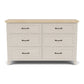 Glenndale - Six Drawer Dresser - Aged White / Wheat