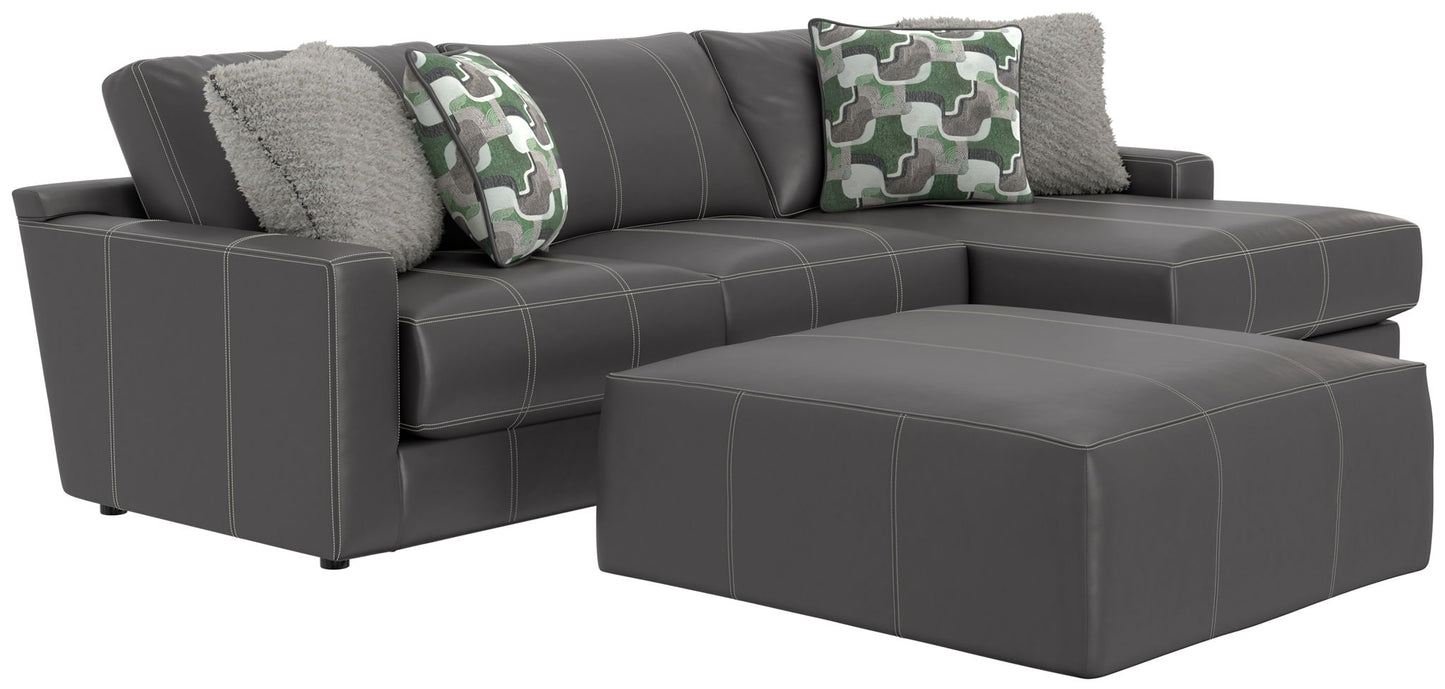Minori - Italian Leather Sofa / Chaise And Cocktail Ottoman