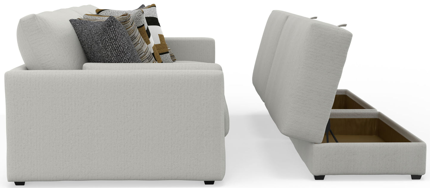 Trevor - Extra Deep Oversized Sofa With Included Storage Cocktail Ottoman