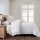 Stonewashed Cotton Waffle Weave - King Duvet Cover Set (Set of 3) - White