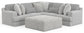Logan - Upholstered Sectional With Comfort Coil Seating - 46" Cocktail Ottoman And Accent Pillows Included