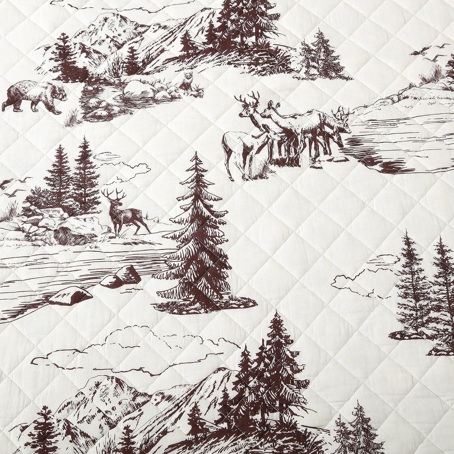 White Pine - Twin Reversible Quilt Set (Set of 2) - White