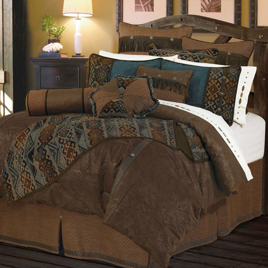 Del Rio - King Comforter Set (Set of 5) - Brown