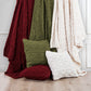 Cable Knit - Soft Wool Throw Blanket - Sage Green
