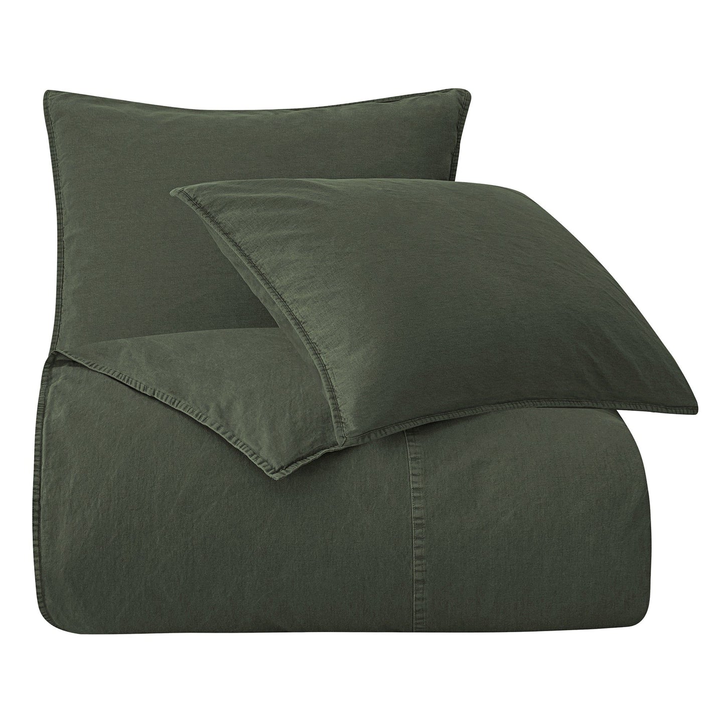Cotton Canvas - Queen Stonewashed Duvet Cover Set (Set of 3) - Duffle Bag