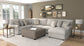Livingston - Sectional With Comfort Coil Seating, 40" Cocktail Ottoman And Accent Pillows Included
