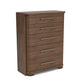Delia - 5 Drawer Chest - Nouveau Walnut