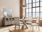 Bennett - Round Dining Table - Frosted Gray