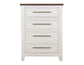 Stoa - 4 Drawer Chest - White / Brown