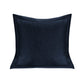 Luna - Single Flanged Washed Linen Pillow - Navy
