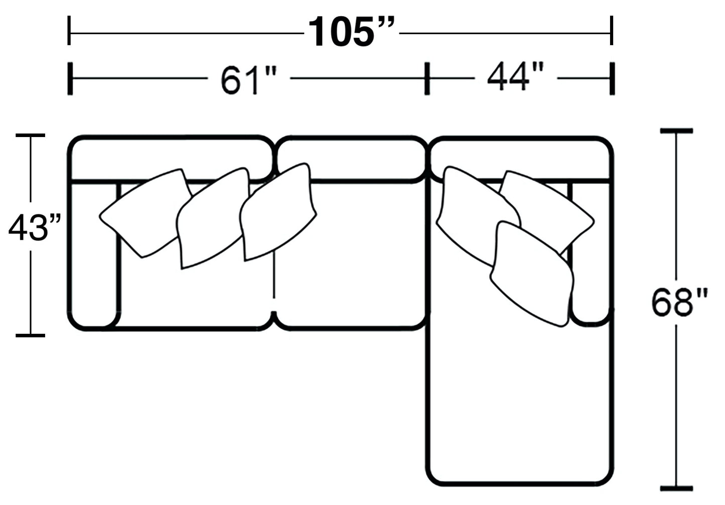 Glacier - Sectional With Included Accent Pillows