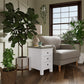 Cora - Chairside Table - Cloud / Fog