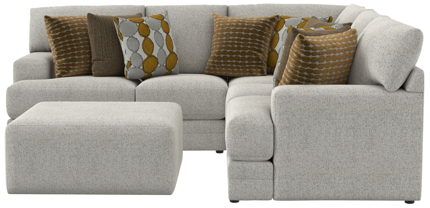 Tori - Sectional With Comfort Coil Seating, Cocktail Ottoman And Accent Pillows Included