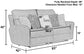Justine - Lay Flat Reclining Sofa - Burlap