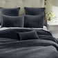 Stonewashed Cotton Velvet - King Quilt Set (Set of 3) - Navy