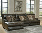 Como - 3 Piece Italian Leather Match Reclining Sectional